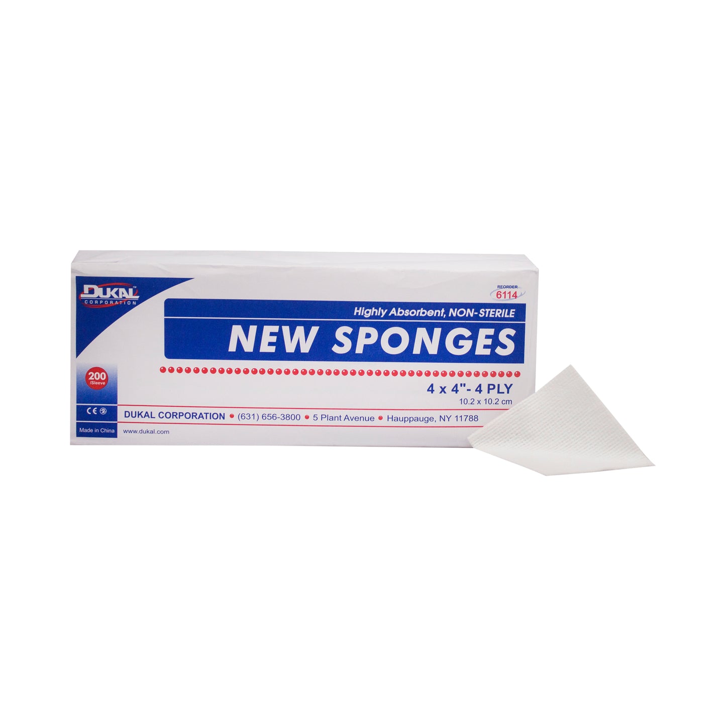Non-Sterile, New Sponge, 4" x 4", 4-ply