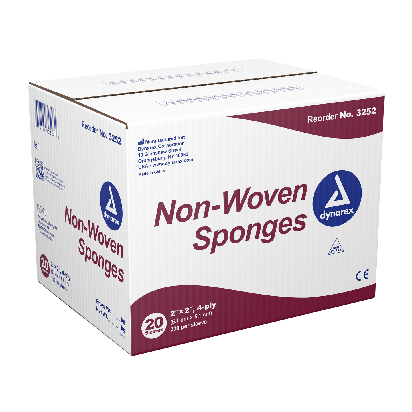 Dynarex - Non-Woven Sponge 2"x 2" 4 Ply
