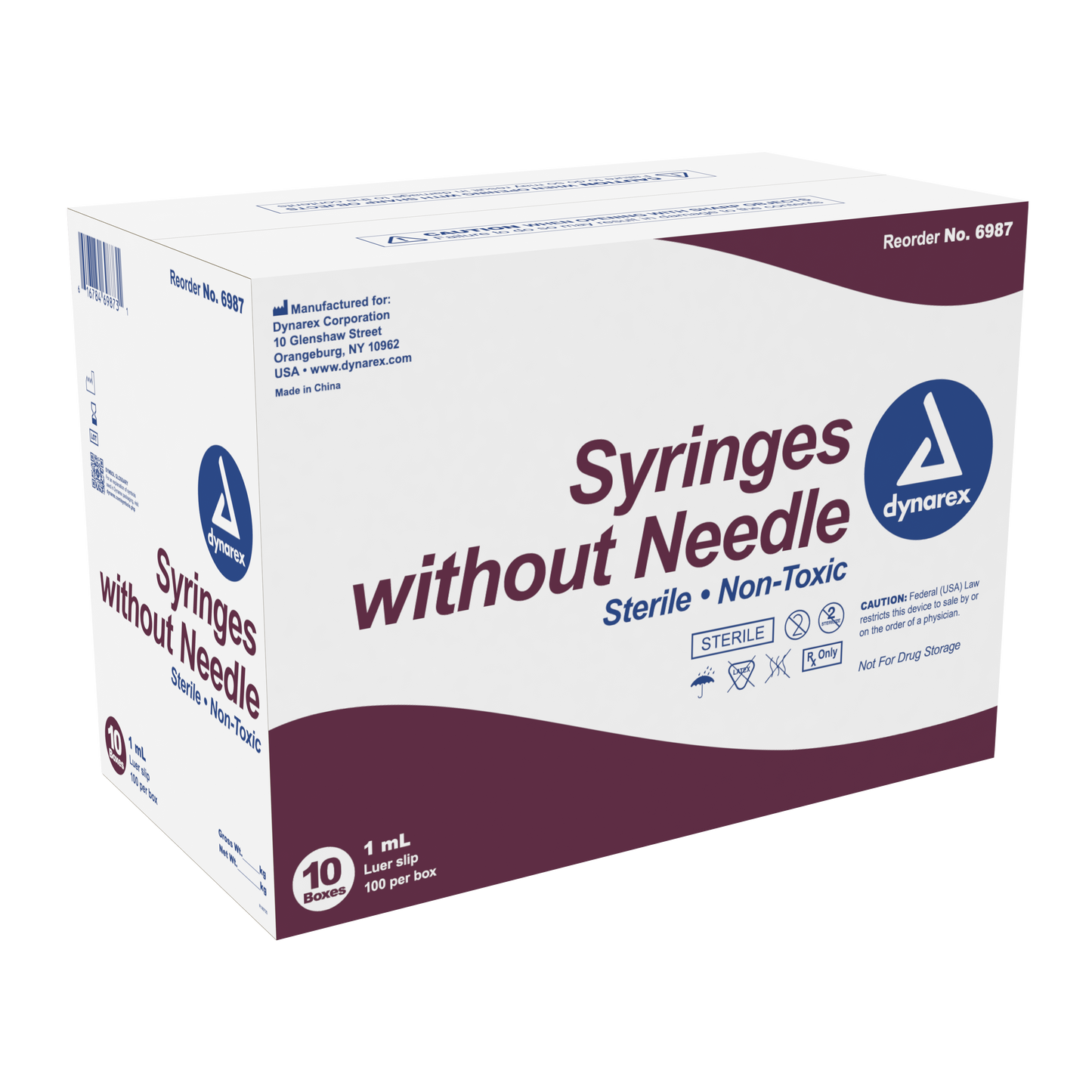 Dynarex - Syringe - Luer Slip 1 cc