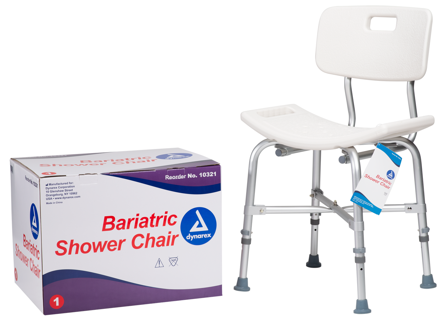 Dynarex - Bariatric Shower Chair with Back
