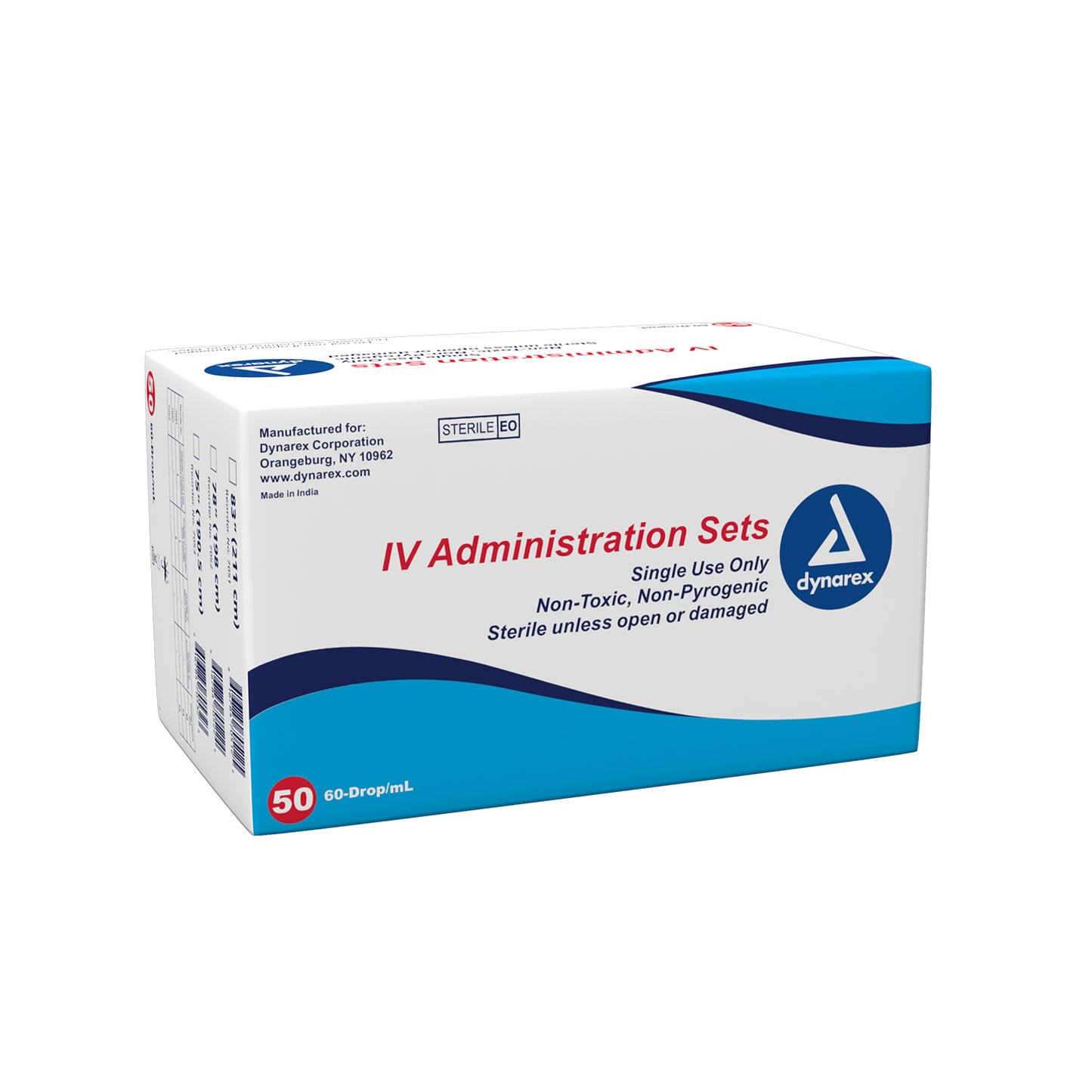 Dynarex - IV Administration set - 60 Drop, 78" - 2 Injection Sites