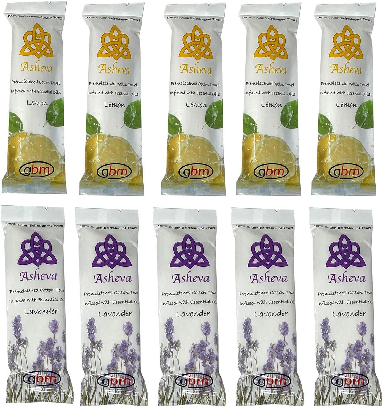 Asheva - Cotton Hot / Cold Essential Oil Scented Refreshment Towels