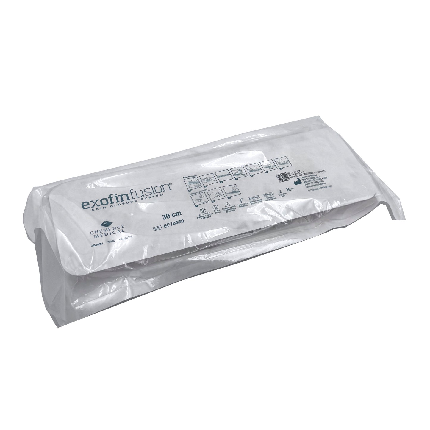 Exofin Fusion Skin Closure System – 30 cm sterile mesh and adhesive kit in sealed clinical packaging