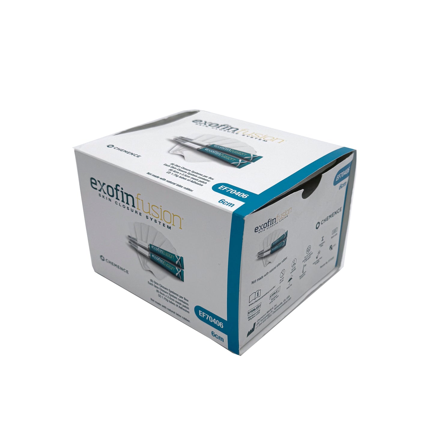 Exofin Fusion Skin Closure System – 6 cm sterile mesh and adhesive kit box for emergency and surgical wound closure
