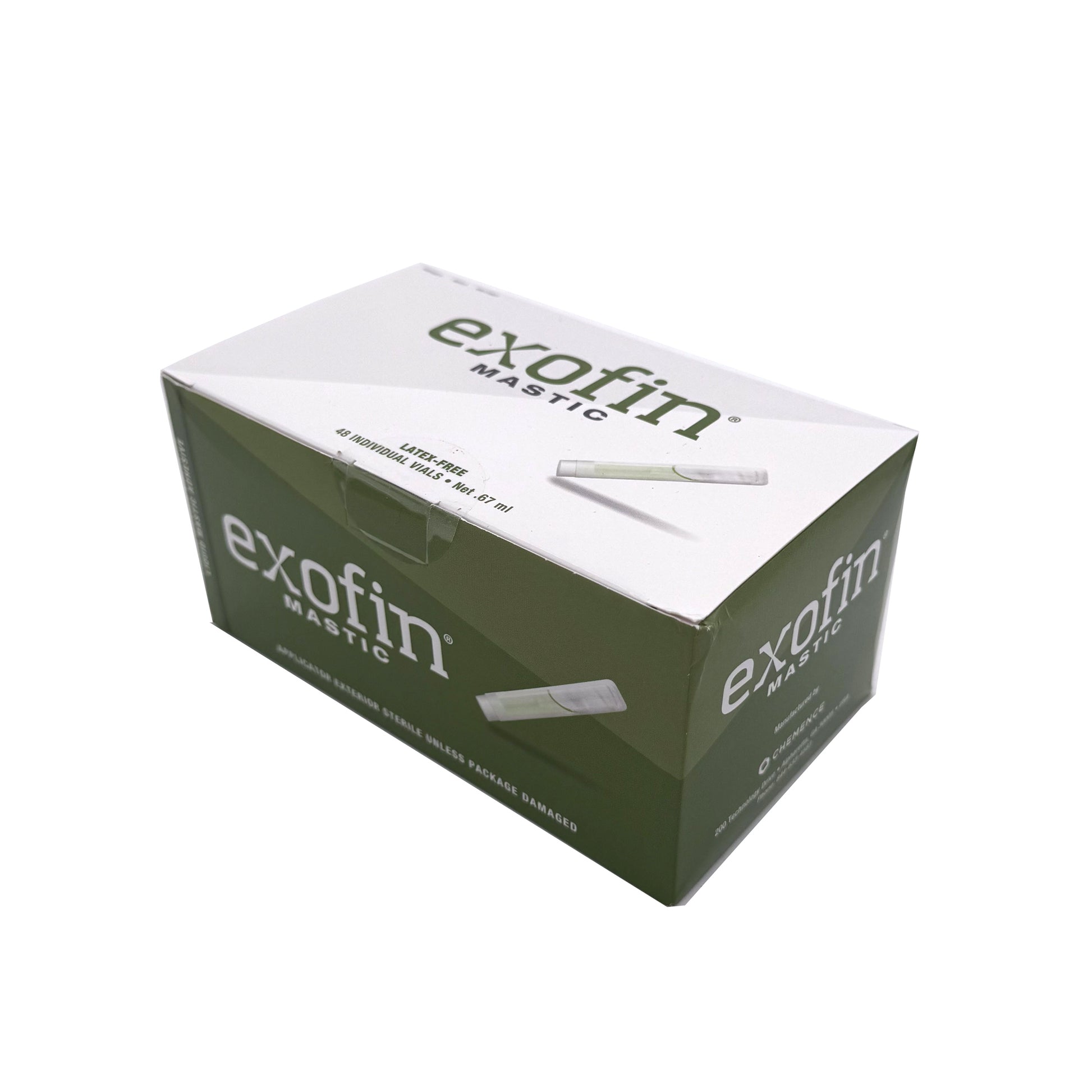 Exofin Mastic Liquid Adhesive – case of 48 sterile .67 mL ampoules for medical use