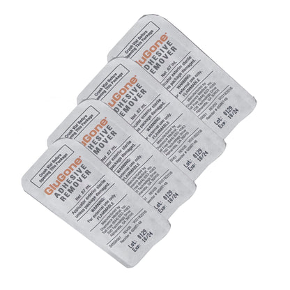 GluGone Adhesive Remover – 4-pack of .67 mL ampoules for gentle medical adhesive removal