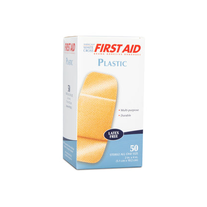 AWC - Plastic Adhesive Strips, Sterile, 2" x 4"