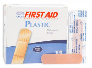 AWC - Sterile Plastic Adhesive Strips, 3/4" x 3"
