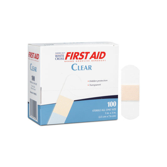 AWC - Clear Strips, Sterile, 1" x 3"