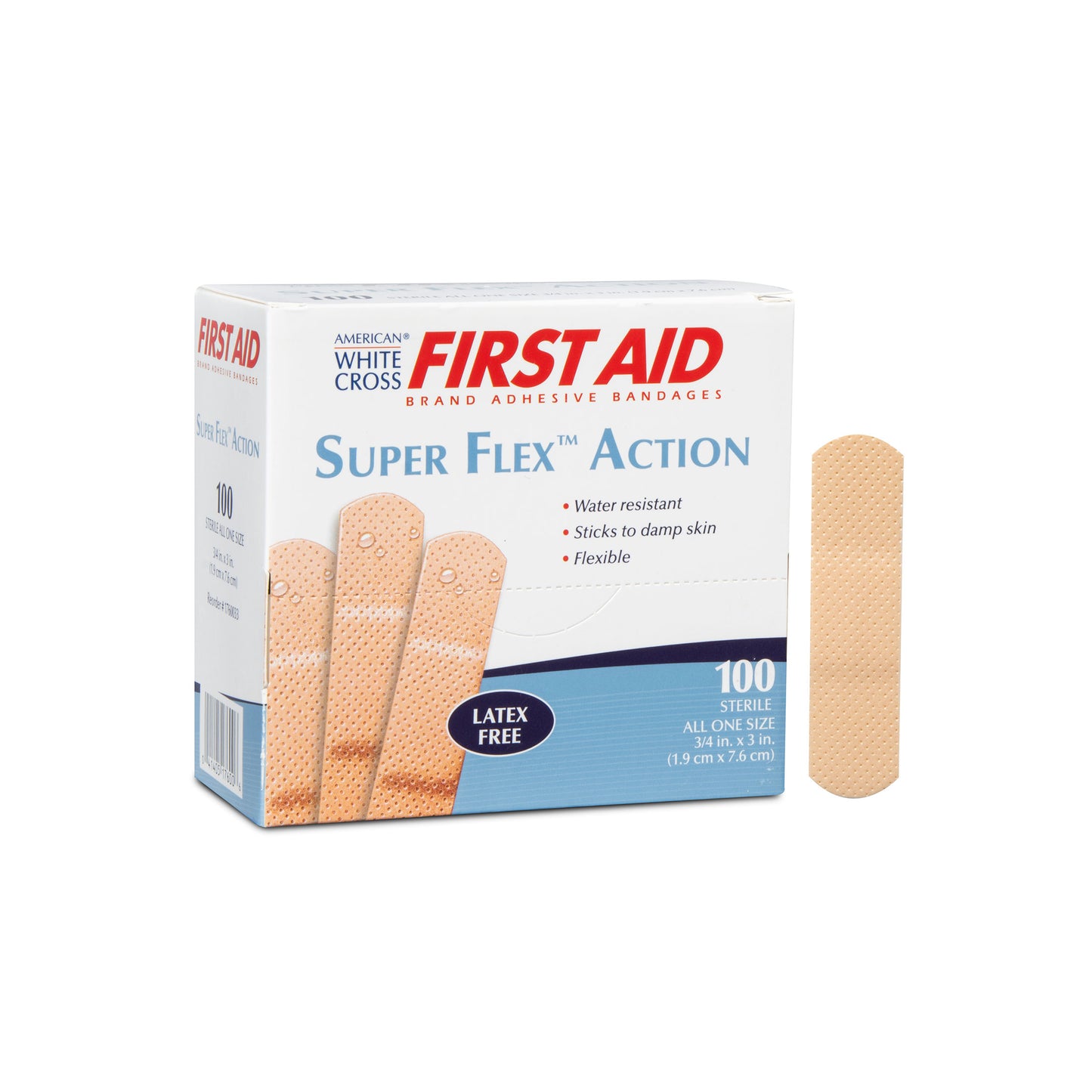 Super Flex Foam Adhesive Strips, Sterile, 3/4" x 3"