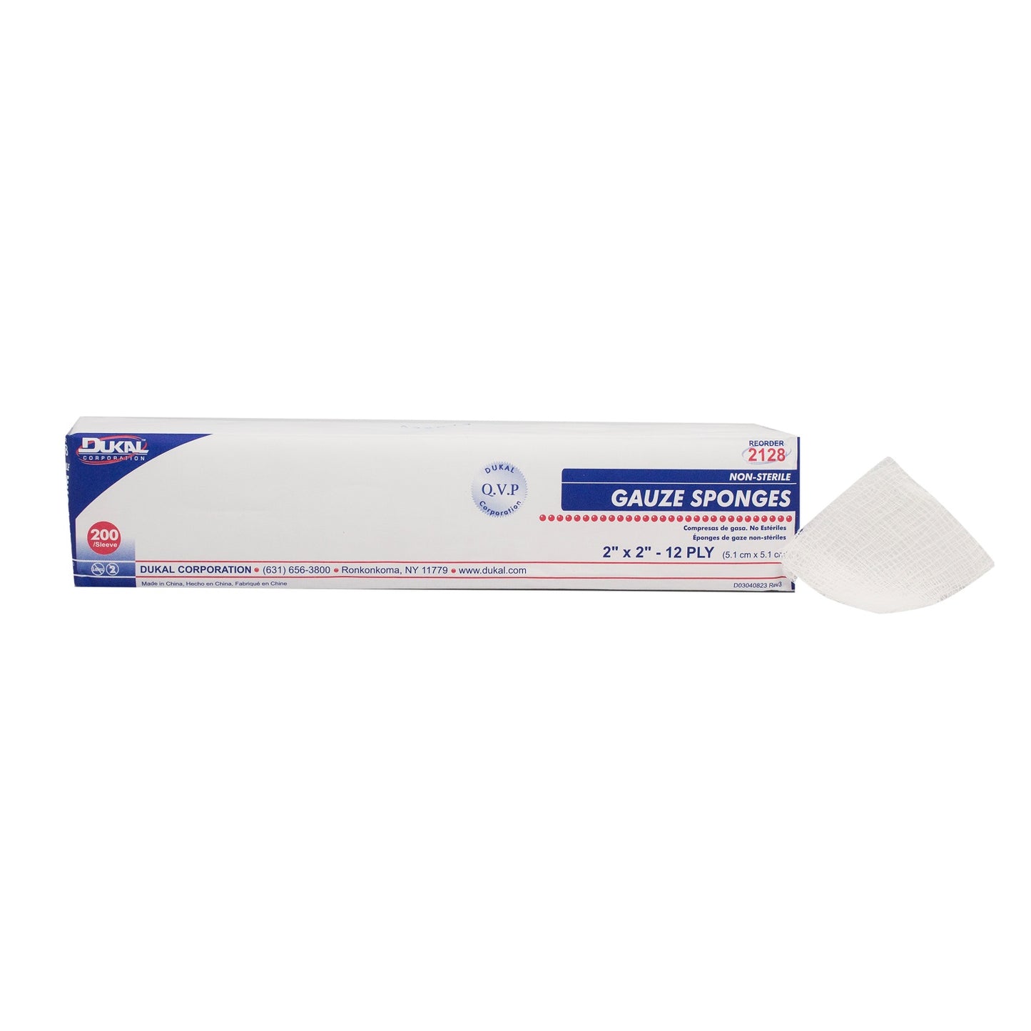 Non-Sterile, Gauze Sponge, 2" x 2", 12-ply, 200bg