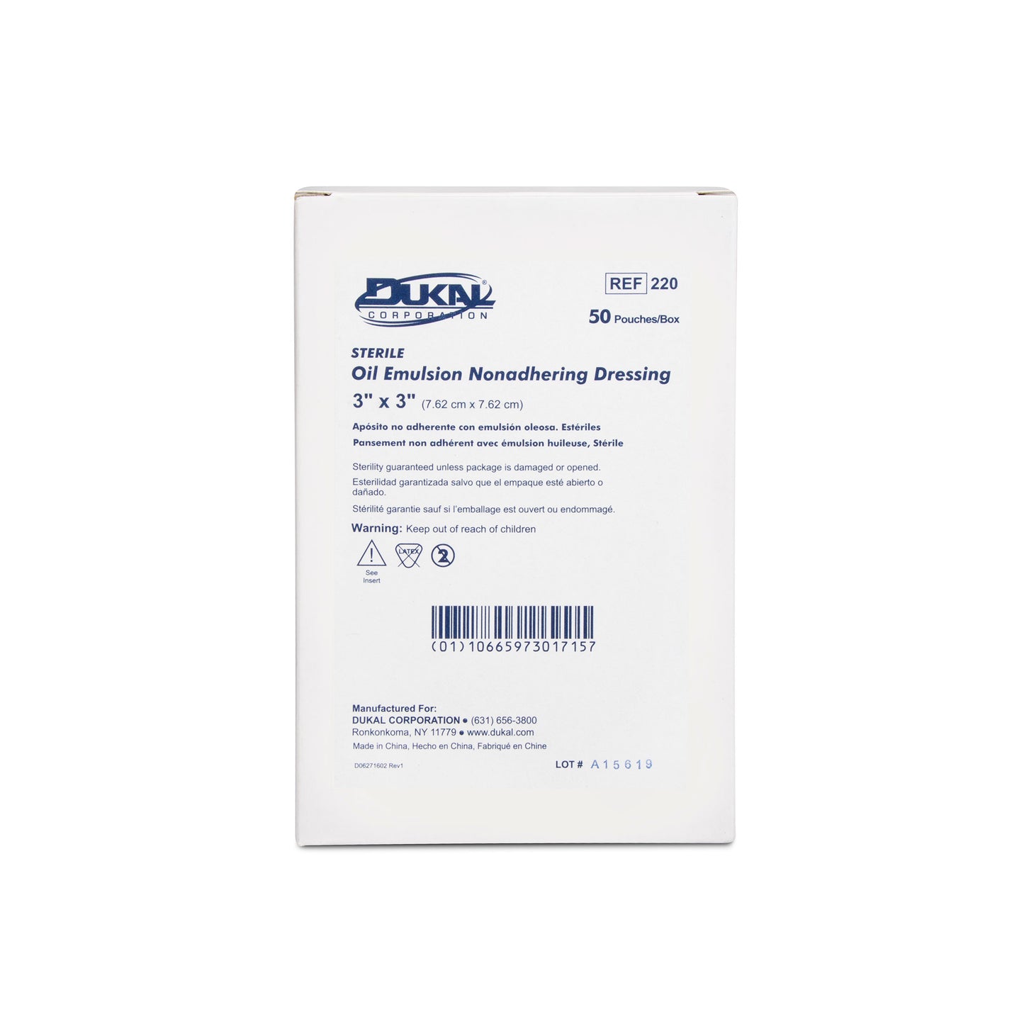 Oil Emulsion Dressing, 3" x 3"