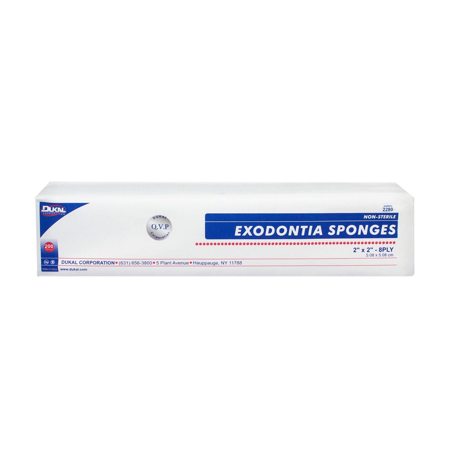 Non-Sterile, Cotton Filled, 2" x 2", 8-ply
