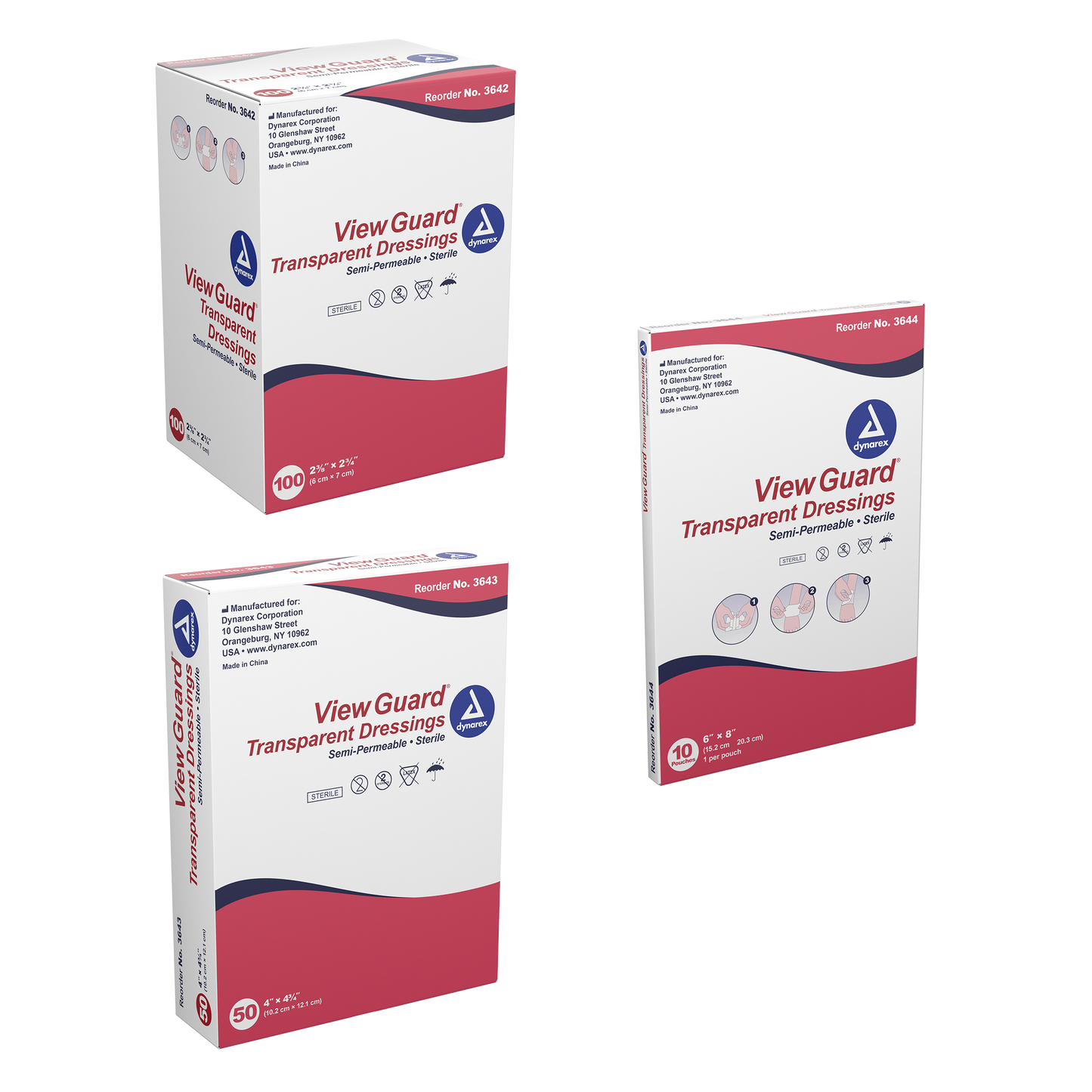 View Guard Transparent Dressings Sterile 2 3/8" x 2 3/4"