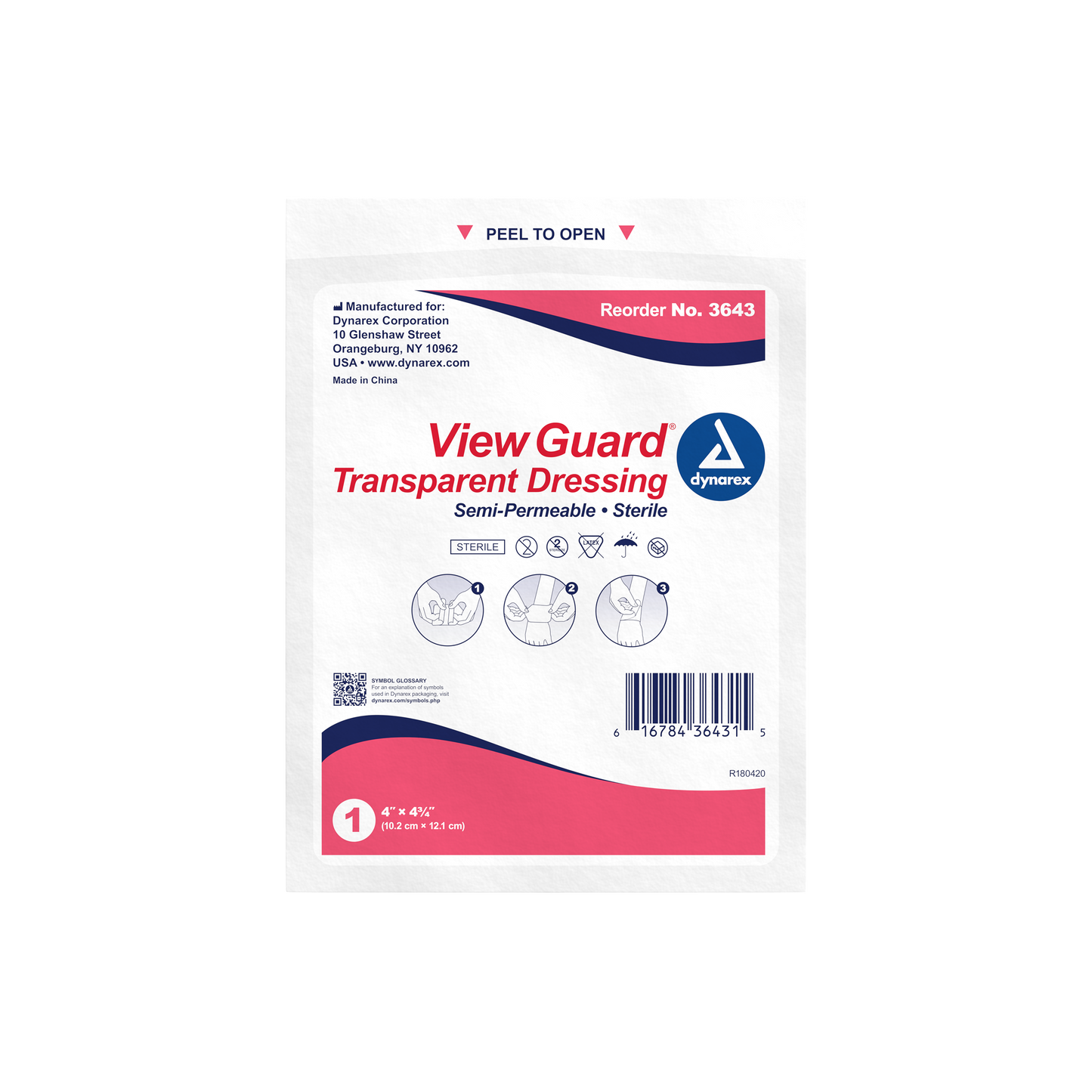View Guard Transparent Dressings Sterile 6" x 8"