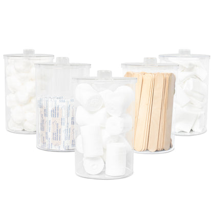 Unlabeled Clear Plastic Sundry Jars