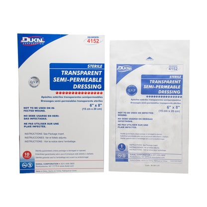 Sterile, Semi-Permeable Dressing, 6" x 8"