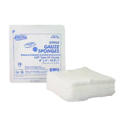 Sterile, Type VII Tray Gauze, 4" x 4", 16-ply