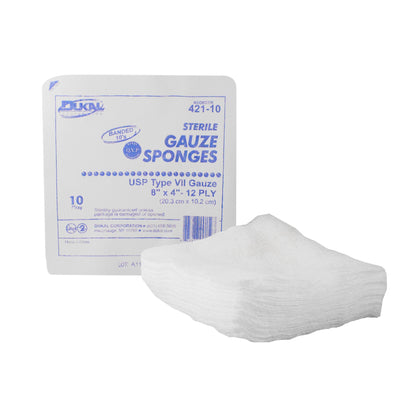 Sterile, Type VII Tray Gauze, 8" x 4", 12-ply