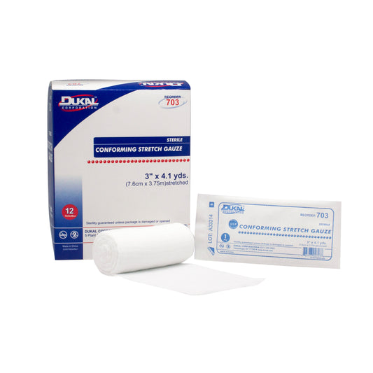 Dukal - Conforming Stretch Gauze 3" x 4.1 yd, Sterile