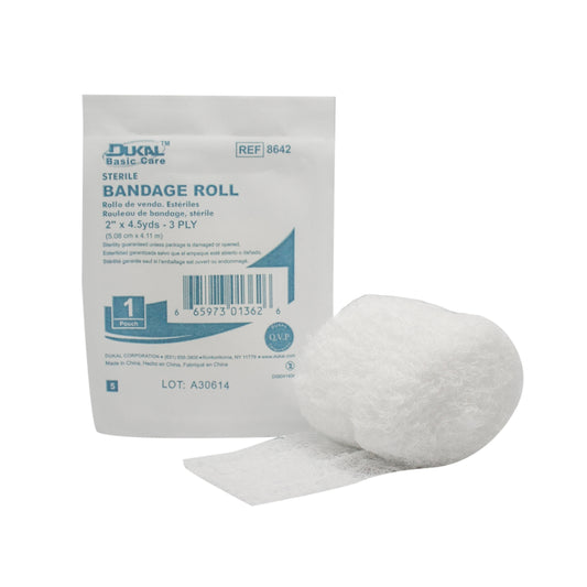 Sterile, Basic Care Bandage Roll, 2", 3 Ply, 4.5 yd