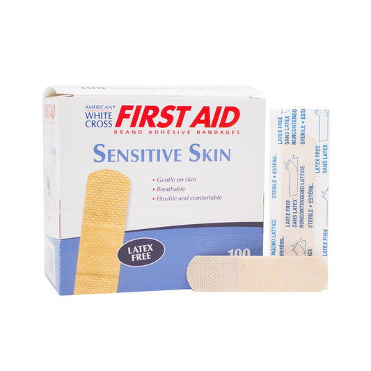 Sensitive Skin Adhesive Strips, Sterile, 3/4" x 3"