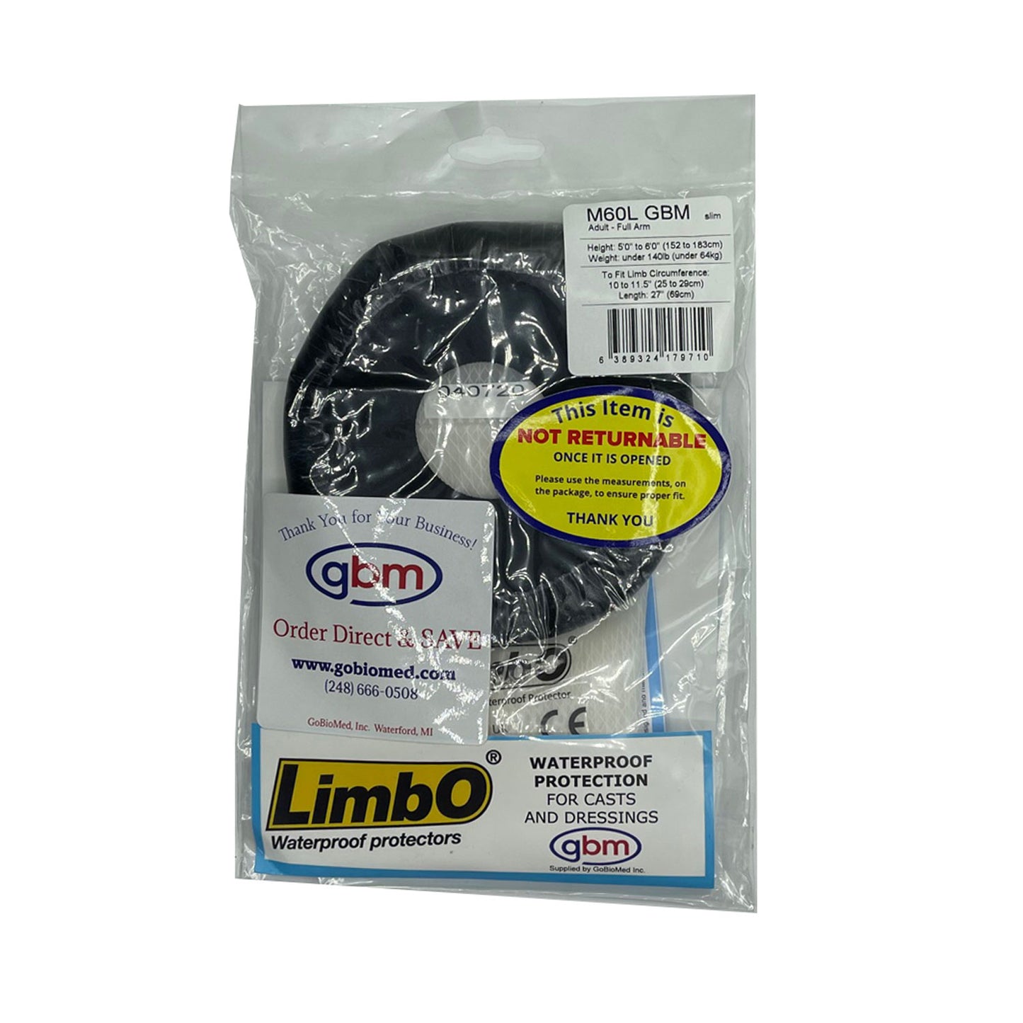 LimbO - Adult Full Arm Waterproof Cast Covers