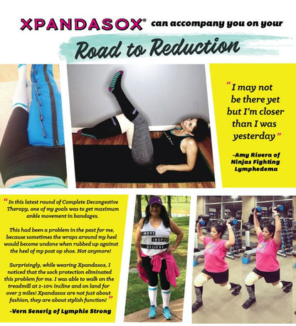 XPANDASOX Diamond Texture Knee High Socks