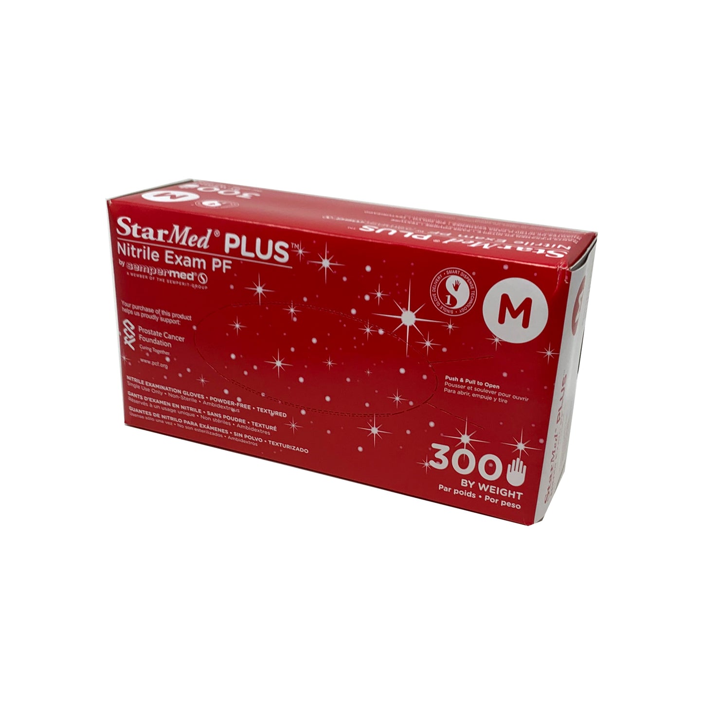 StarMed Plus 300 Count Box - Powder Free Nitrile Exam Gloves (XL Size is 250 gloves per box)