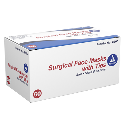 Dynarex - Surgical Face Mask - with Ties Blue