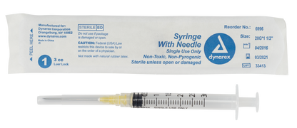 Dynarex - Syringes With Needle - 3cc