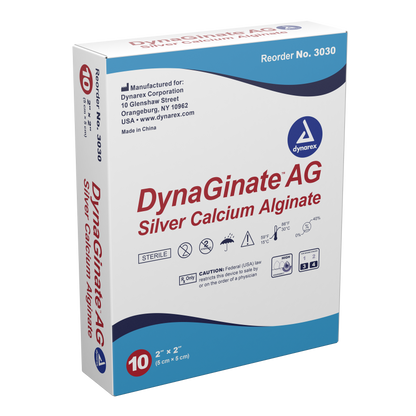 DynaGinate AG Silver Calcium Alginate Dressing - 2"x2"