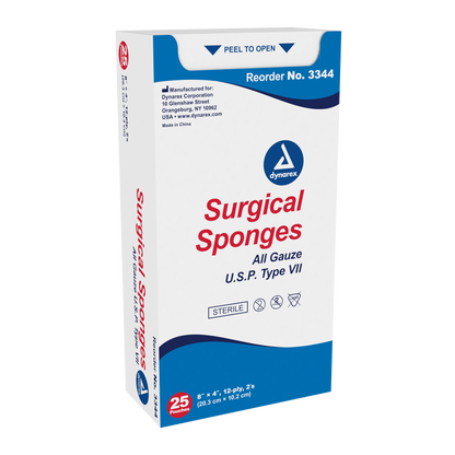 Dynarex - Surgical Gauze Sponge Sterile 2's 8"x 4" 12 Ply
