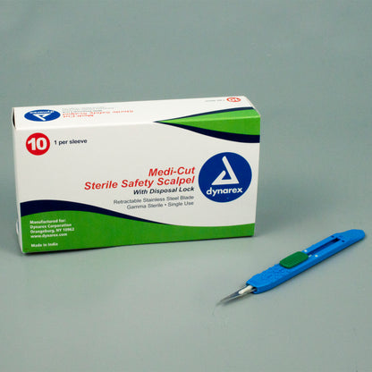 Dynarex - Medicut Sterile Safety Scalpels, 10/box