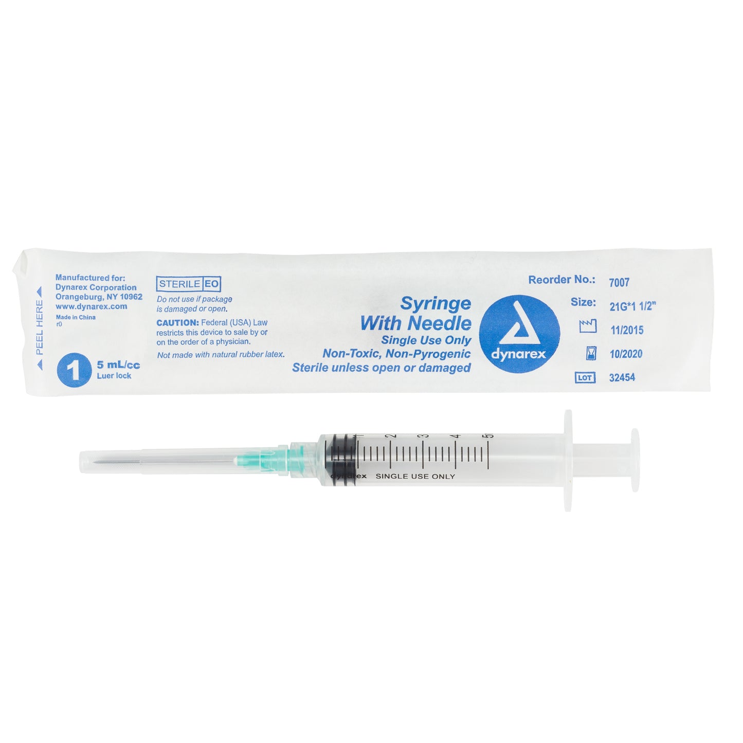Dynarex - Syringes With Needle - 5cc