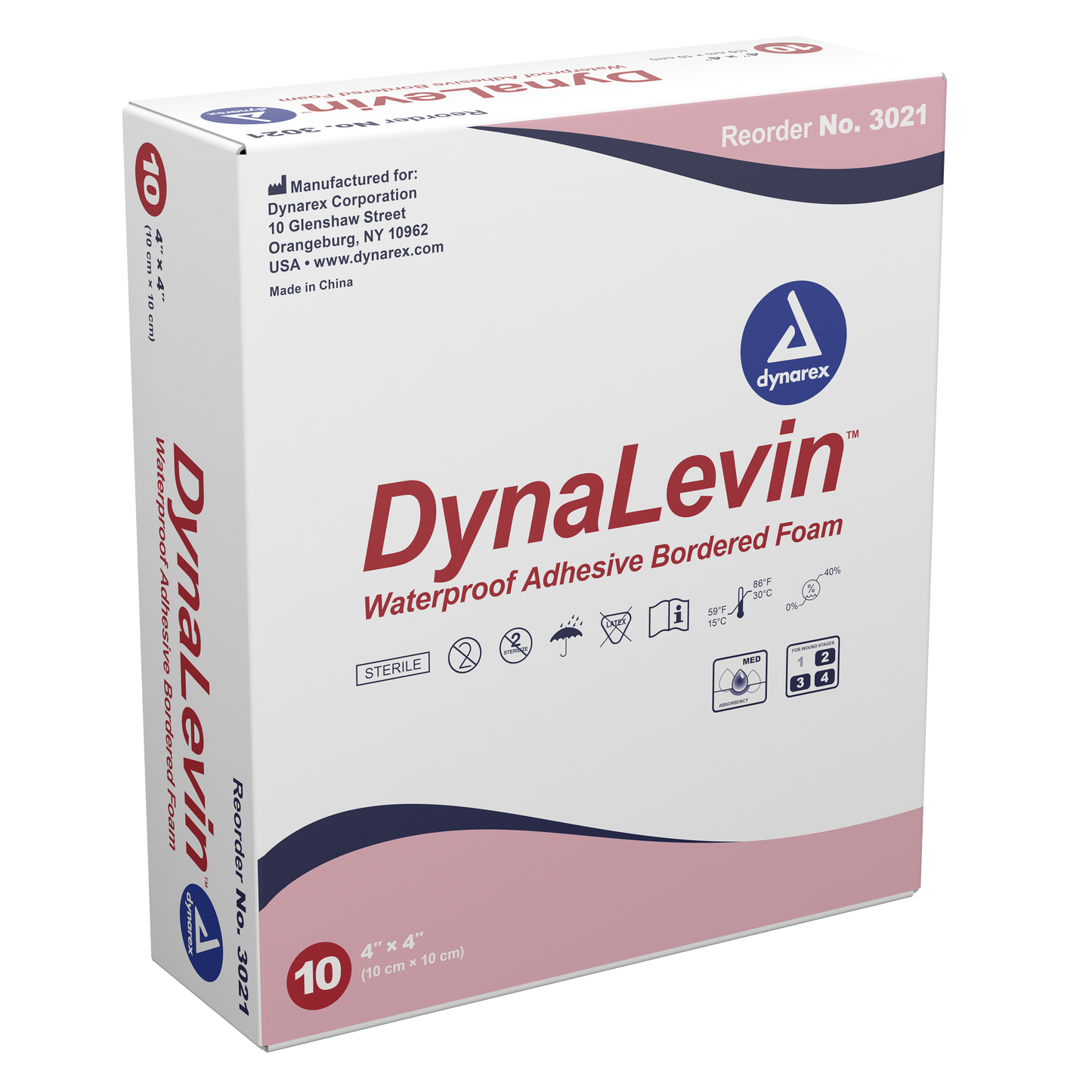 DynaLevin Waterproof Adhesive Bordered Foam Dressing