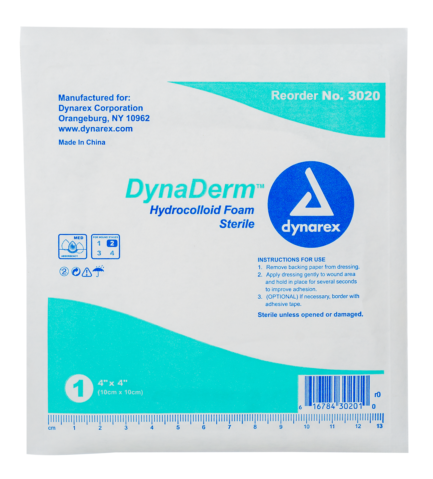 DynaDerm Hydrocolloid Foam - 4"x4"