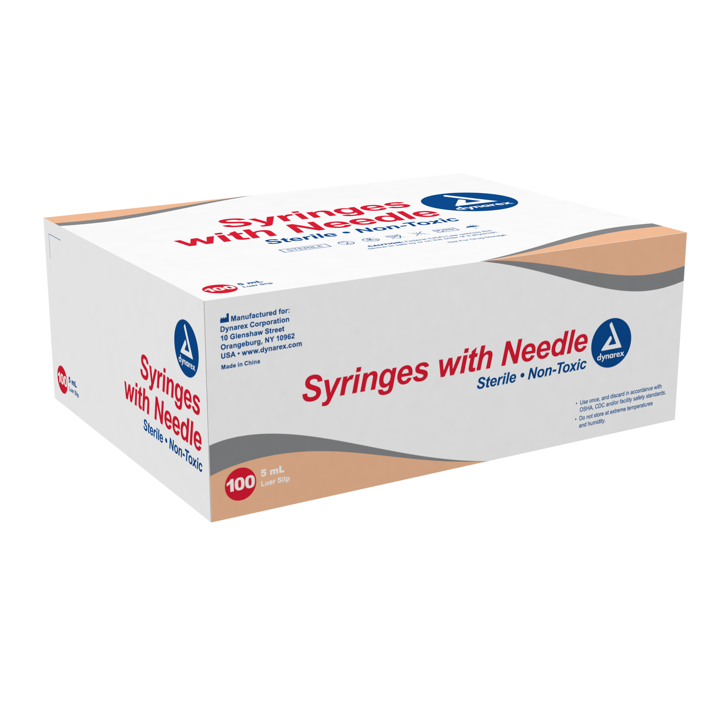 Dynarex - Syringes With Needle - 5cc
