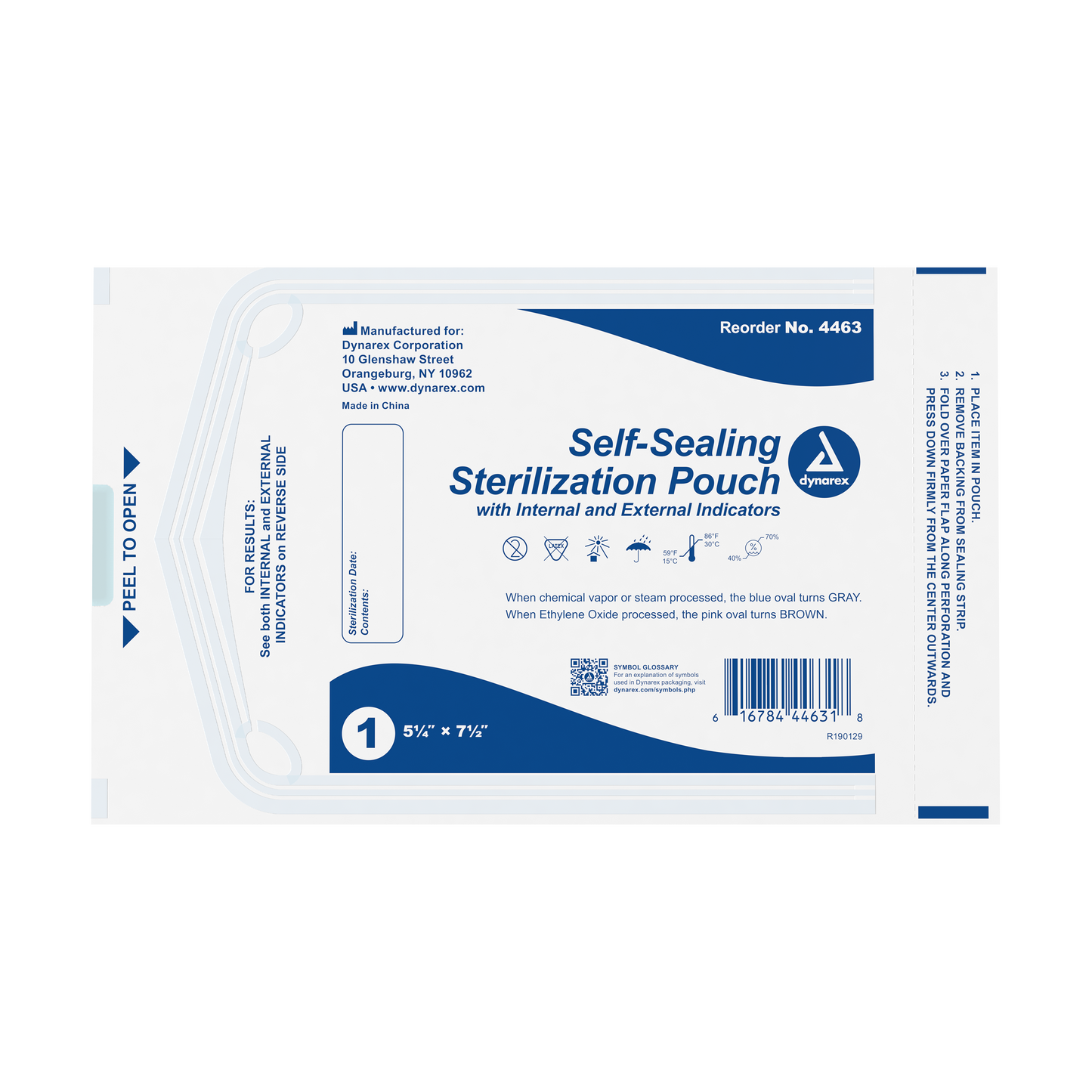 Dynarex - Sterilization Pouches 5.25" x 7.5"