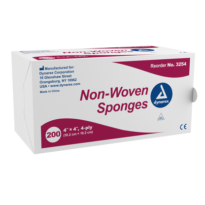Dynarex - Non-Woven Sponge 4"x 4" 4 Ply