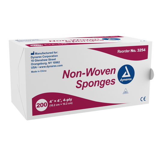 Dynarex - Non-Woven Sponge 4"x 4" 4 Ply