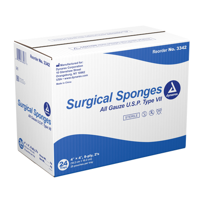 Dynarex - Surgical Gauze Sponge Sterile 2's 4"x 4"  8 Ply