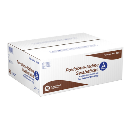 Dynarex - Povidone-Iodine Swabsticks, 3 swabsticks per packet