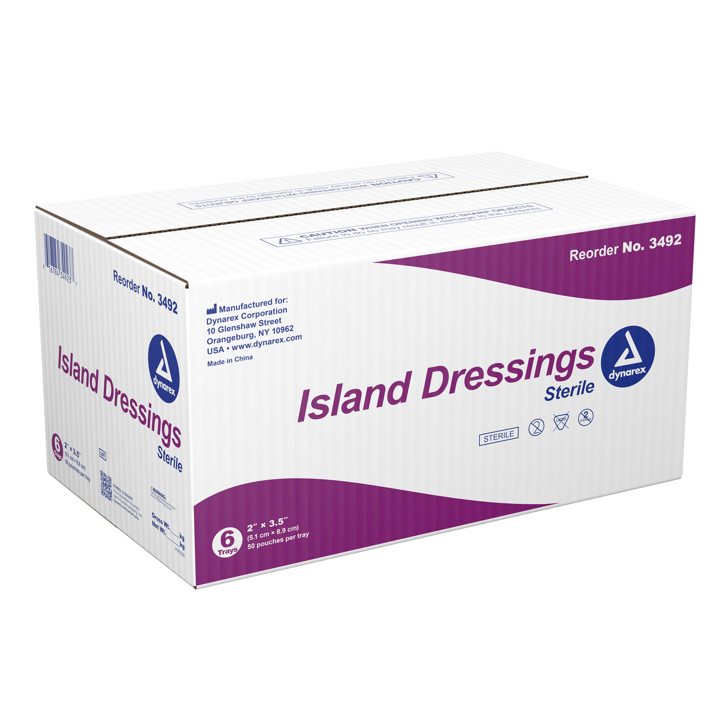 Dynarex - Sterile Island Dressing  (indv. bagged) 2" x 3.5"