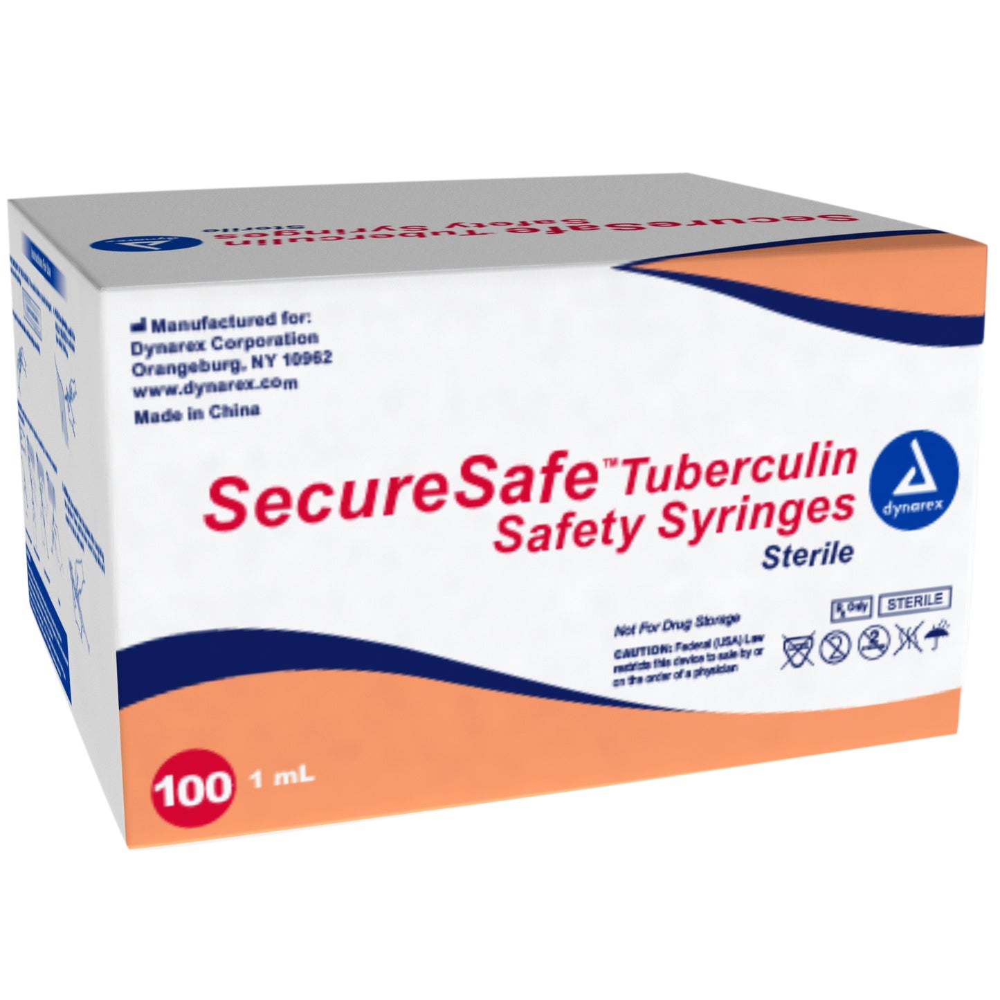 SecureSafe Tuberculin Safety Syringe - 1cc - 26G, 3/8" needle