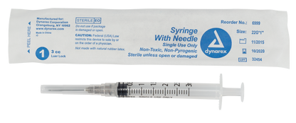 Dynarex - Syringes With Needle - 3cc