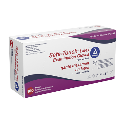 Safe-Touch® Powder-Free Latex Exam Gloves