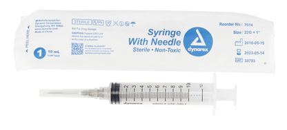 Dynarex - Syringes With Needle - 10cc