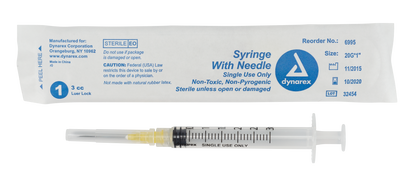 Dynarex - Syringes With Needle - 3cc