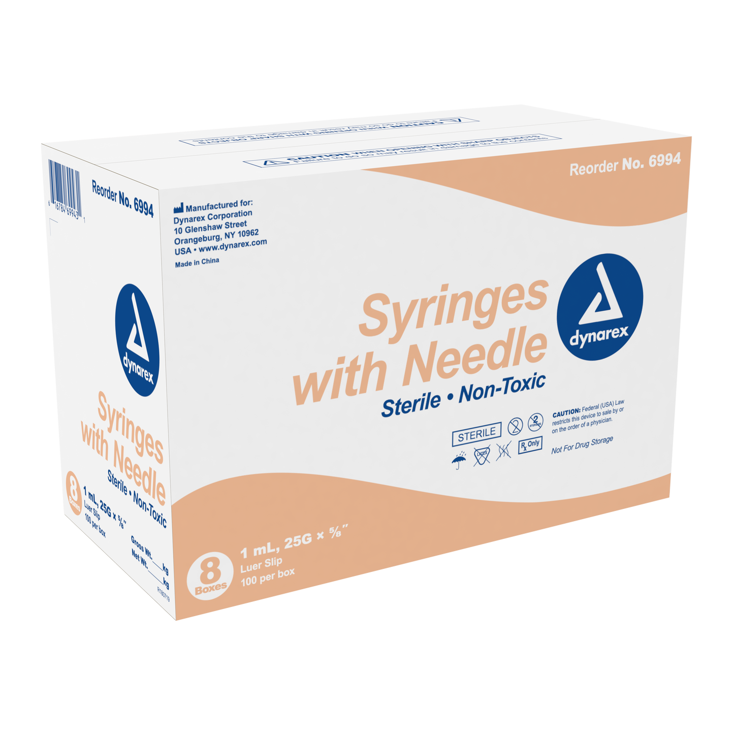 Dynarex - Syringes With Needle - 1cc